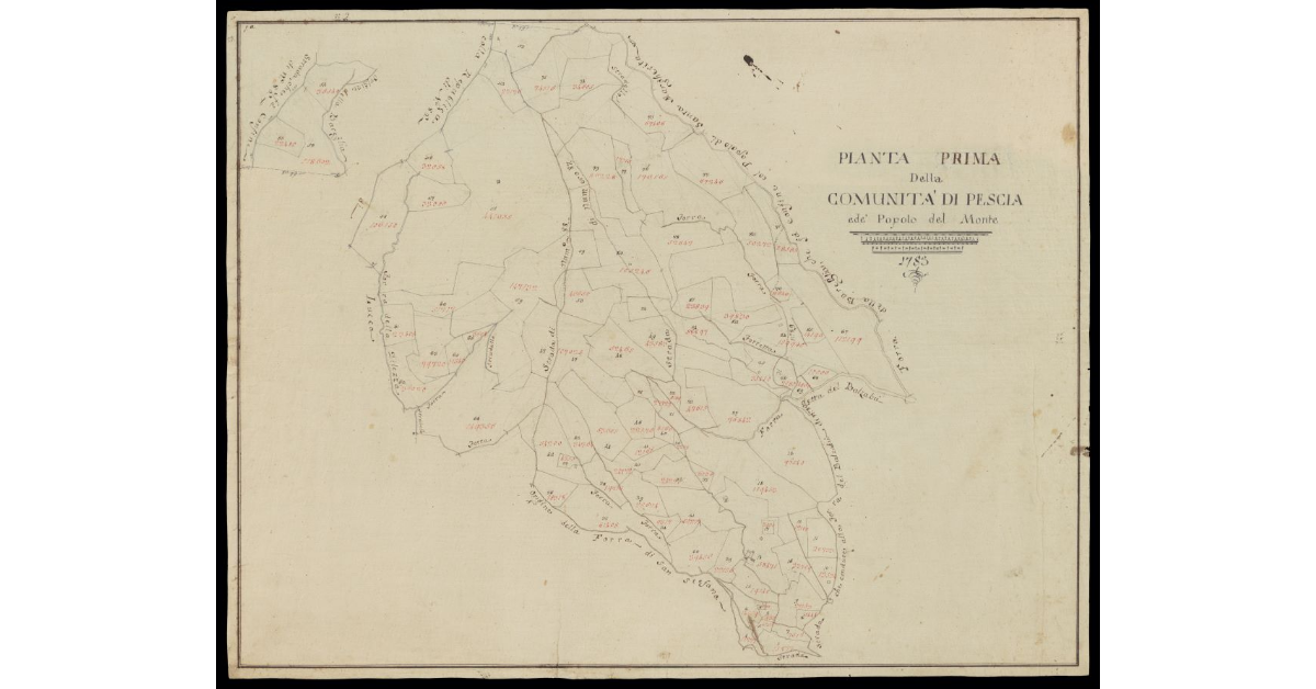 Pianta prima della Comunità di Pescia e del Popolo del Monte