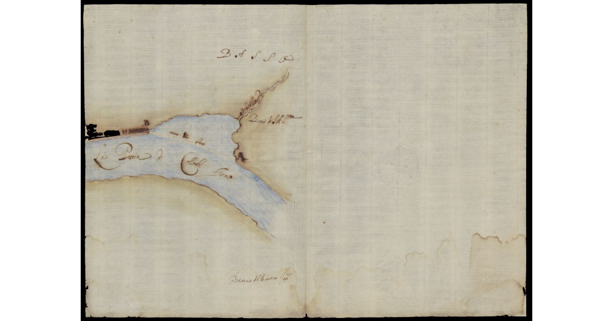 [Pianta di un tratto del fiume Pescia di Collodi]