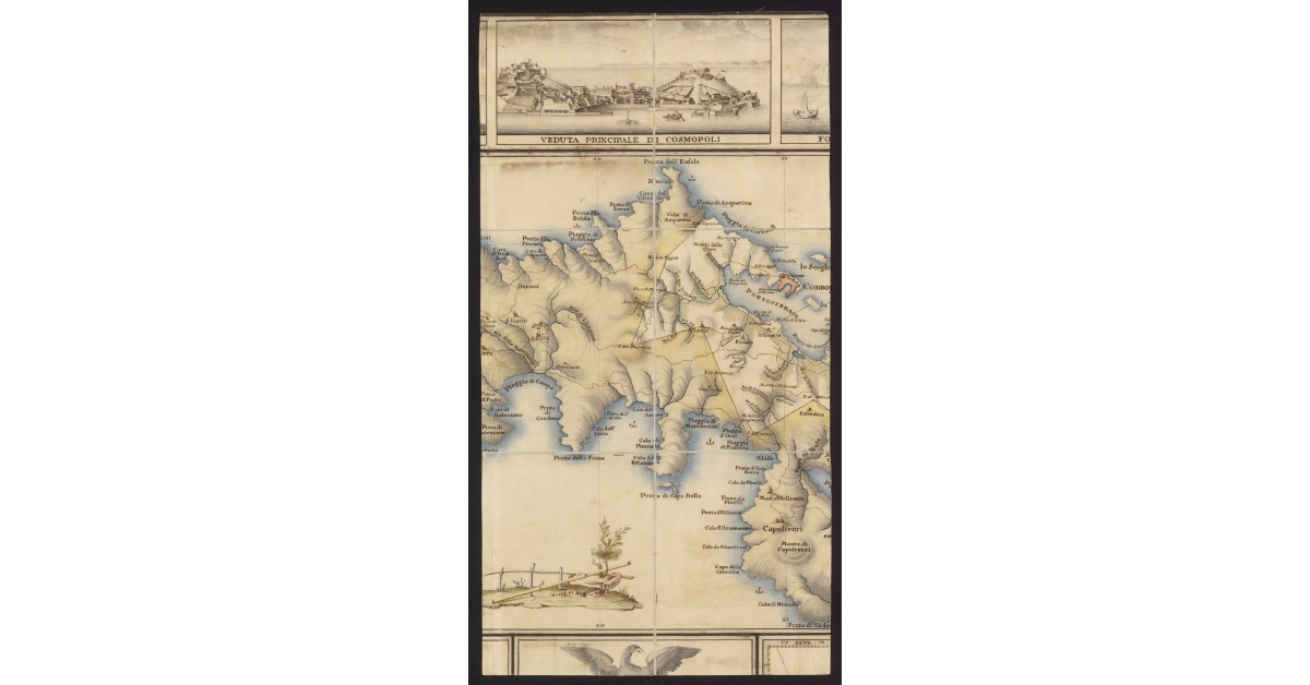Vicariato di Portoferraio nell'isola dell'Elba. Vicariato dell'isola del Giglio. Isola di Gorgona. Posizione della costa ed isole del mare Toscano corretta con osservazioni astronomiche da Ferdinando Morozzi nel 1754