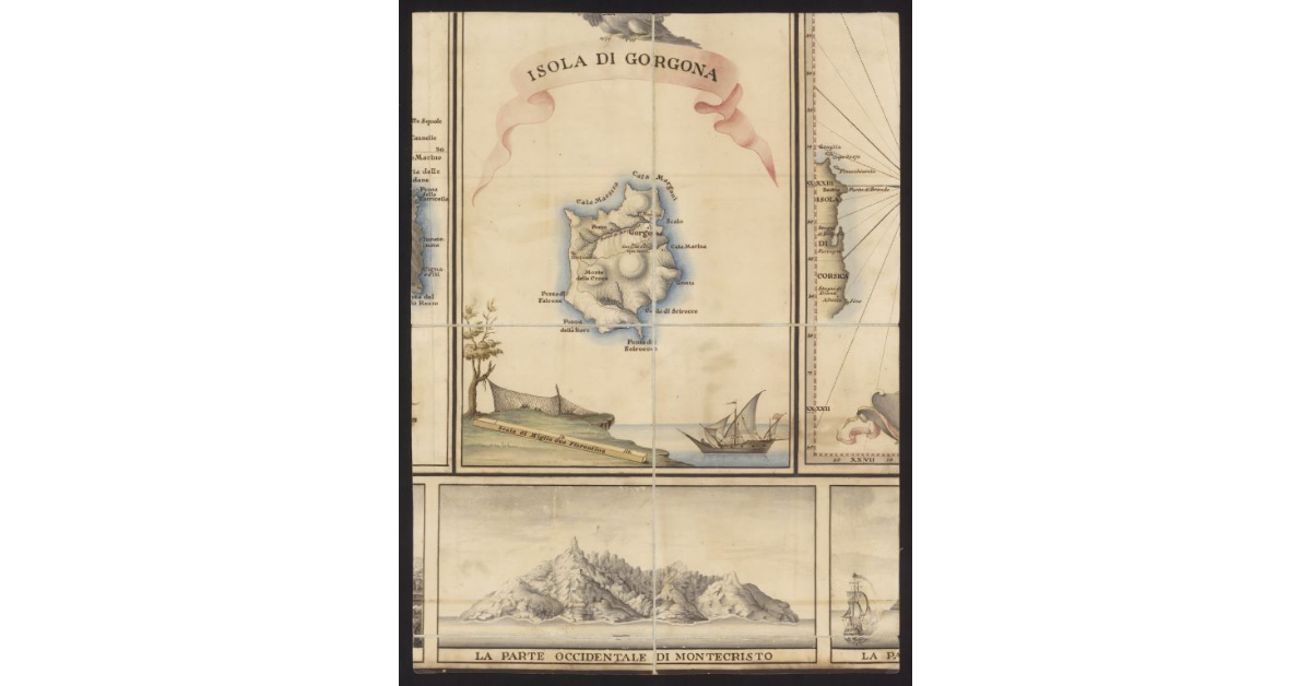 Vicariato di Portoferraio nell'isola dell'Elba. Vicariato dell'isola del Giglio. Isola di Gorgona. Posizione della costa ed isole del mare Toscano corretta con osservazioni astronomiche da Ferdinando Morozzi nel 1754