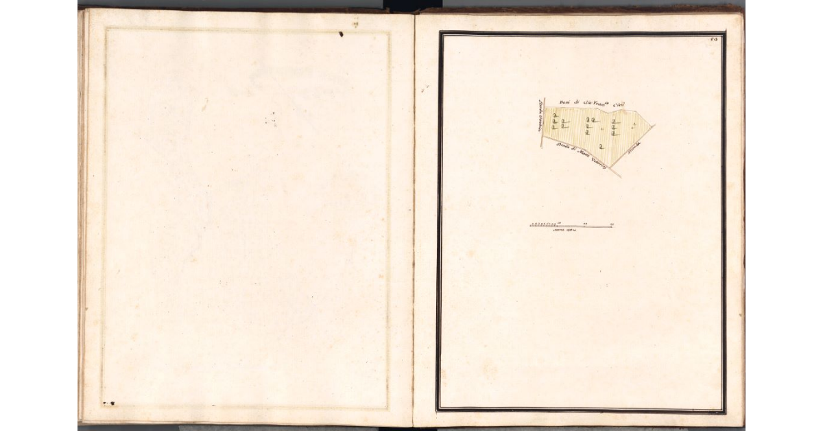 [Pianta di un terreno di pertinenza del podere di Castel Vecchio]