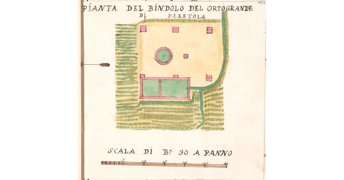 Pianta del Bindolo dell’Orto Grande di Peretola