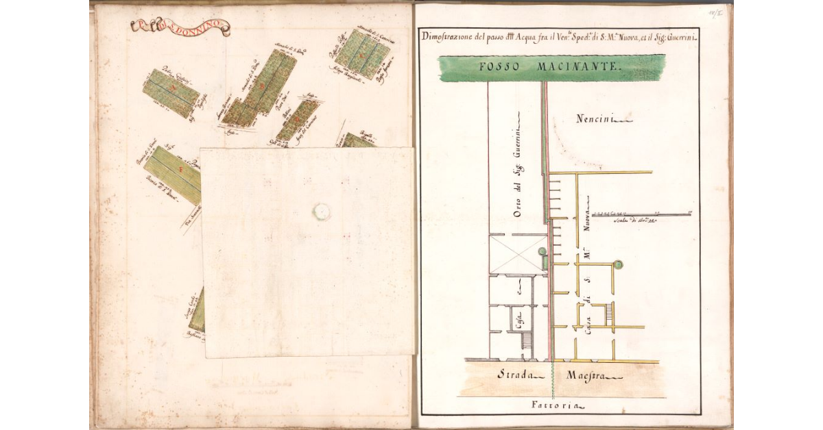 Dimostrazione del passo dell’acqua fra il Ven.le Sped.e di S.a M-a Nuova, et il Sig. Guerrini