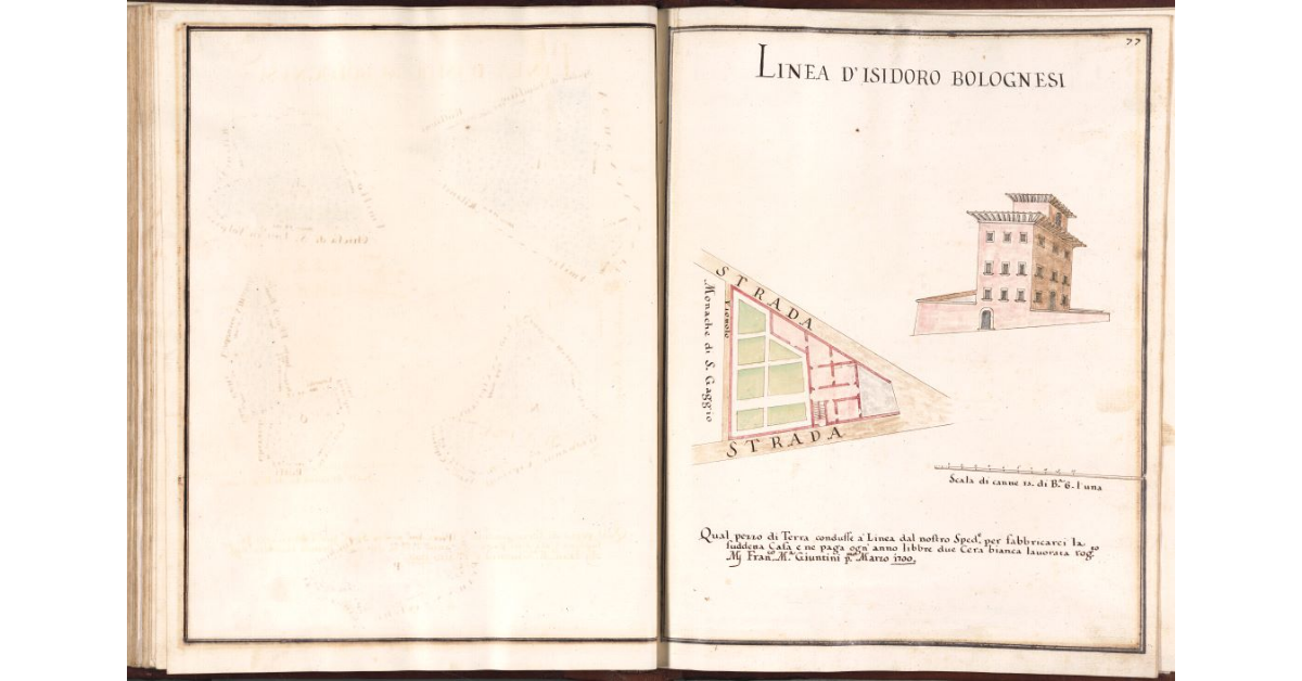 [Palazzo e terreno tenuto a] Linea d’Isidoro Bolognesi