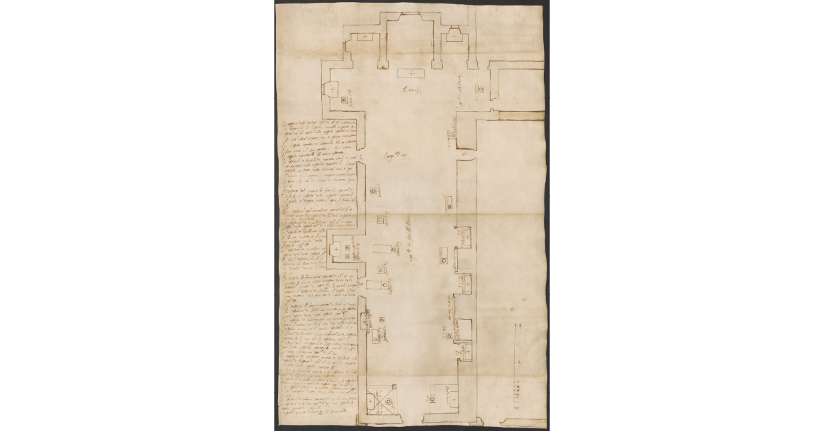 [Pianta della chiesa di San Domenico a Pistoia]