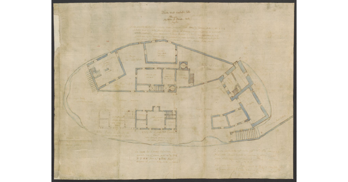 Pianta del Castello della Triana insieme La Pianta dello Scoglio