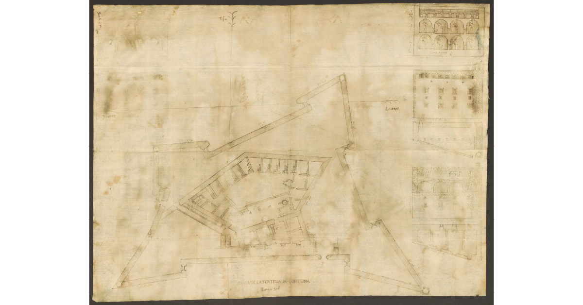 Pianta de la Forteza di Cortona