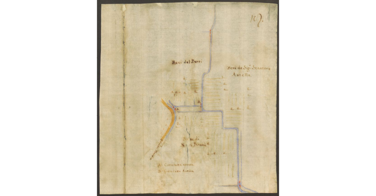 [Pianta di terreni di proprietà Antella, Berti e Bruni]