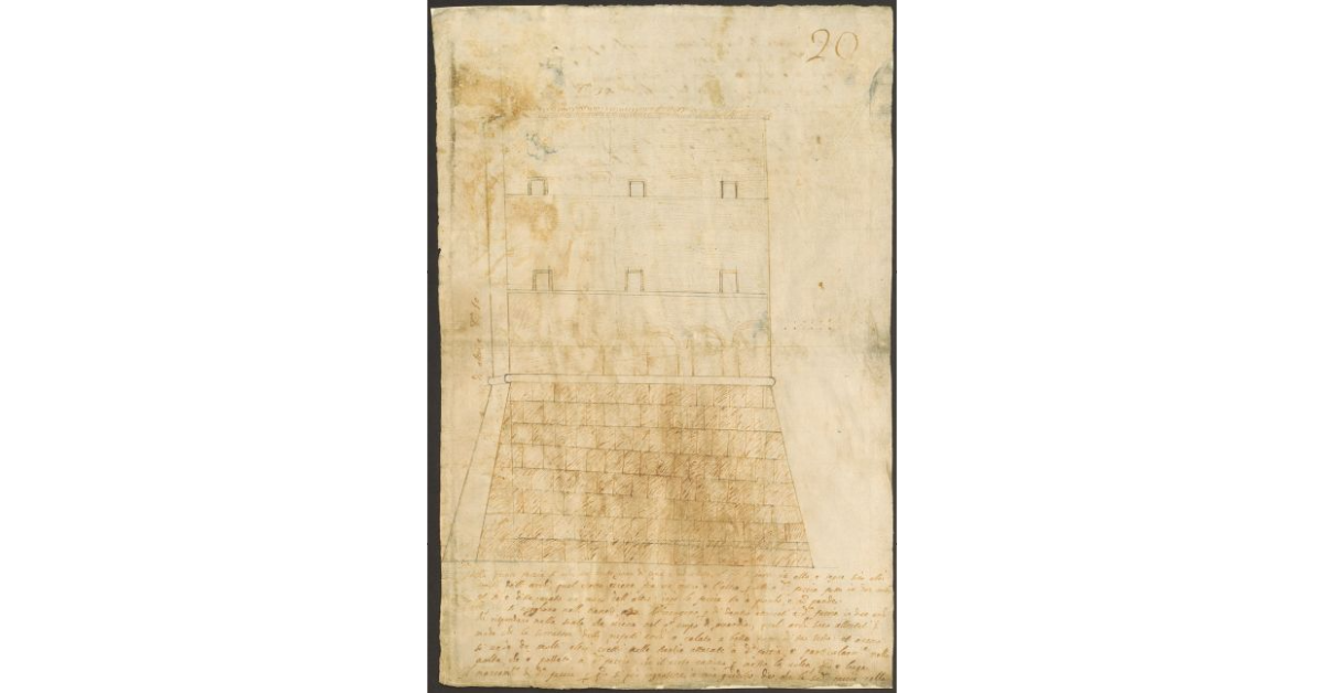 [Prospetto di un torrione non identificato]