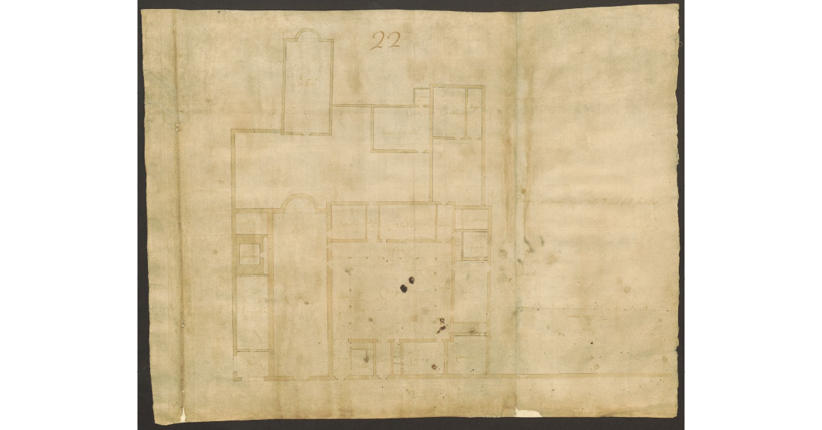 Pianta del primo piano della Pieve dell'Antella