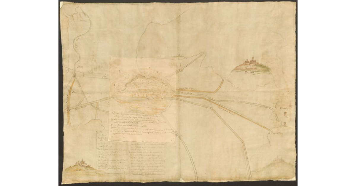 [Pianta della Val di Chiana tra Chiusi e Città della Pieve]