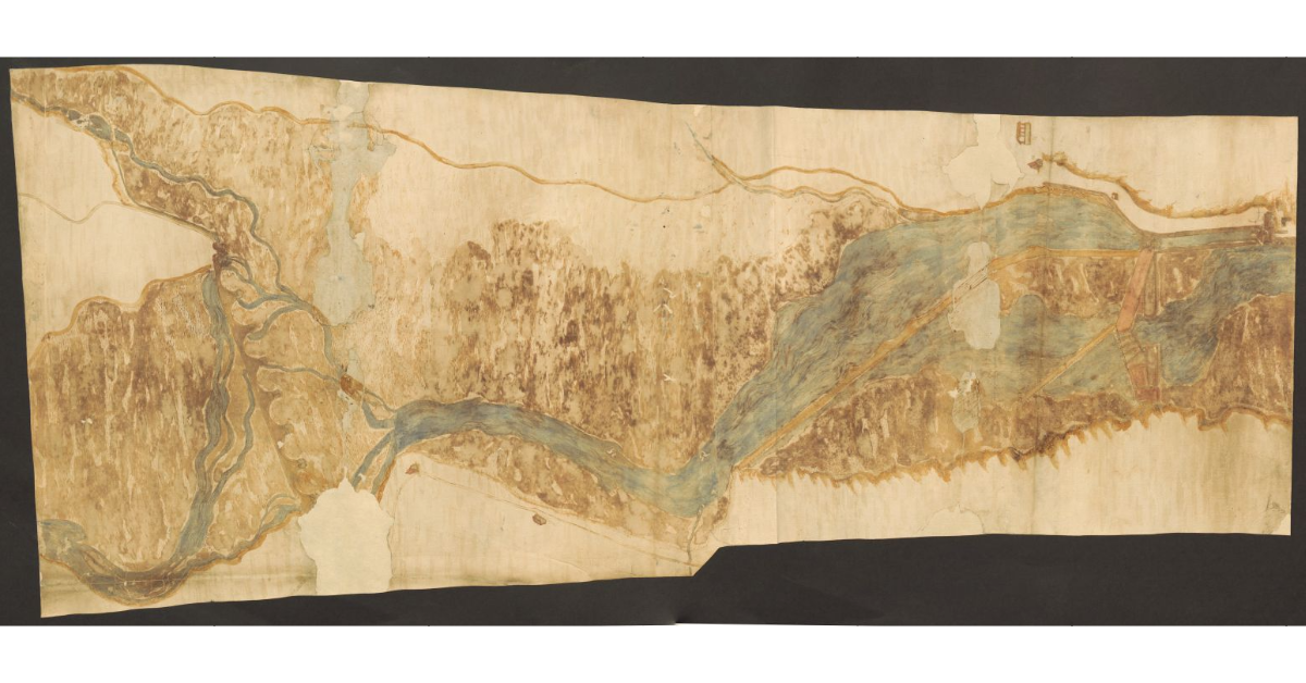 [Pianta della Chiana fra Ponte a Buriano e la chiusa dei monaci]