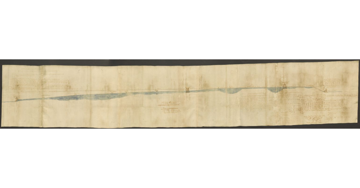 [Profilo di livellazione dai Ponti di Arezzo al ponte di Buterone]