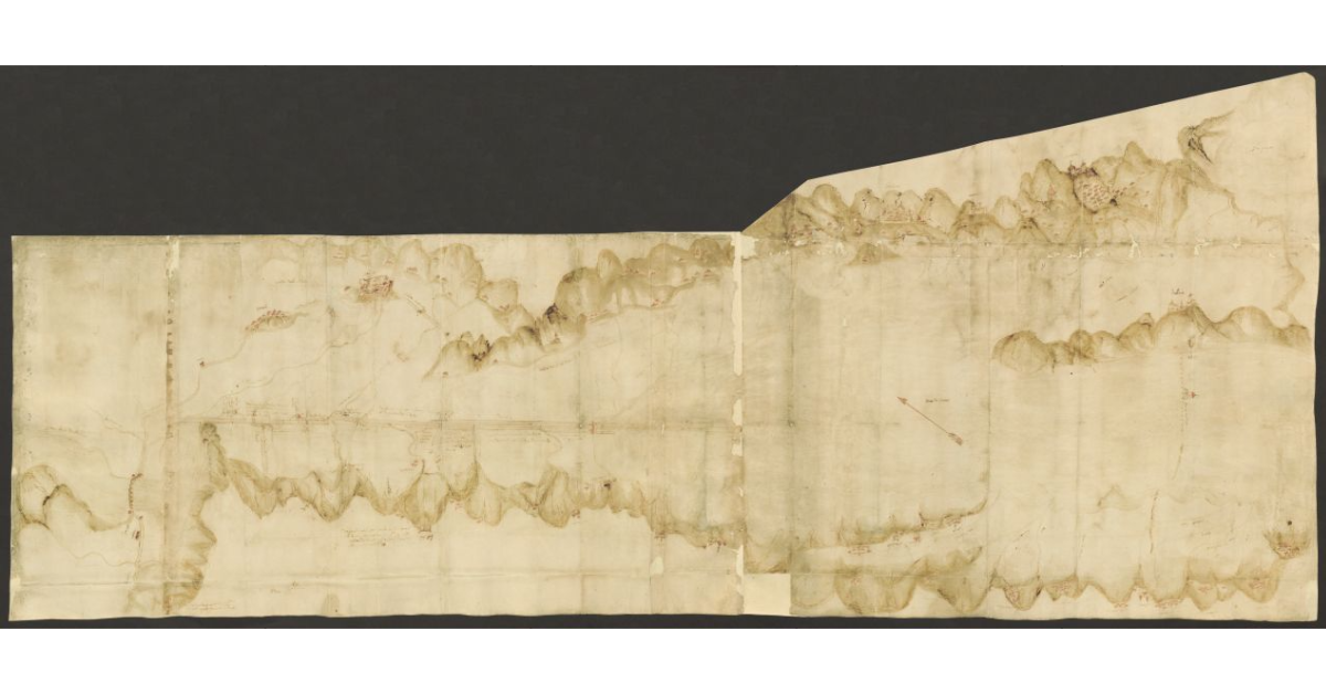 [Pianta della Chiana fra ponte a Buriano a ponte a Valiano]