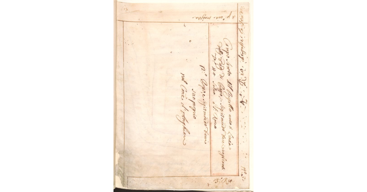 [Pianta di un appezzamento di terreno del Magistrato del Bigallo]