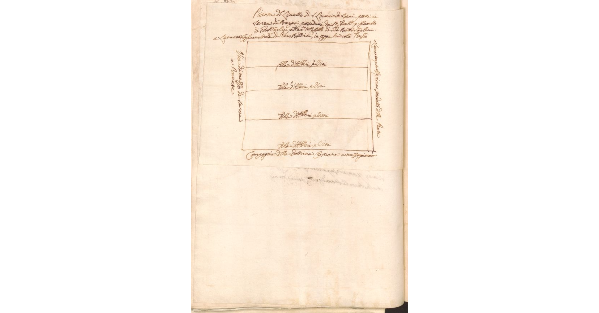 [Appezzamento di terreno appartenente allo Spedale di S. Lucia di Barga e concesso a livello alla famiglia Carlini]