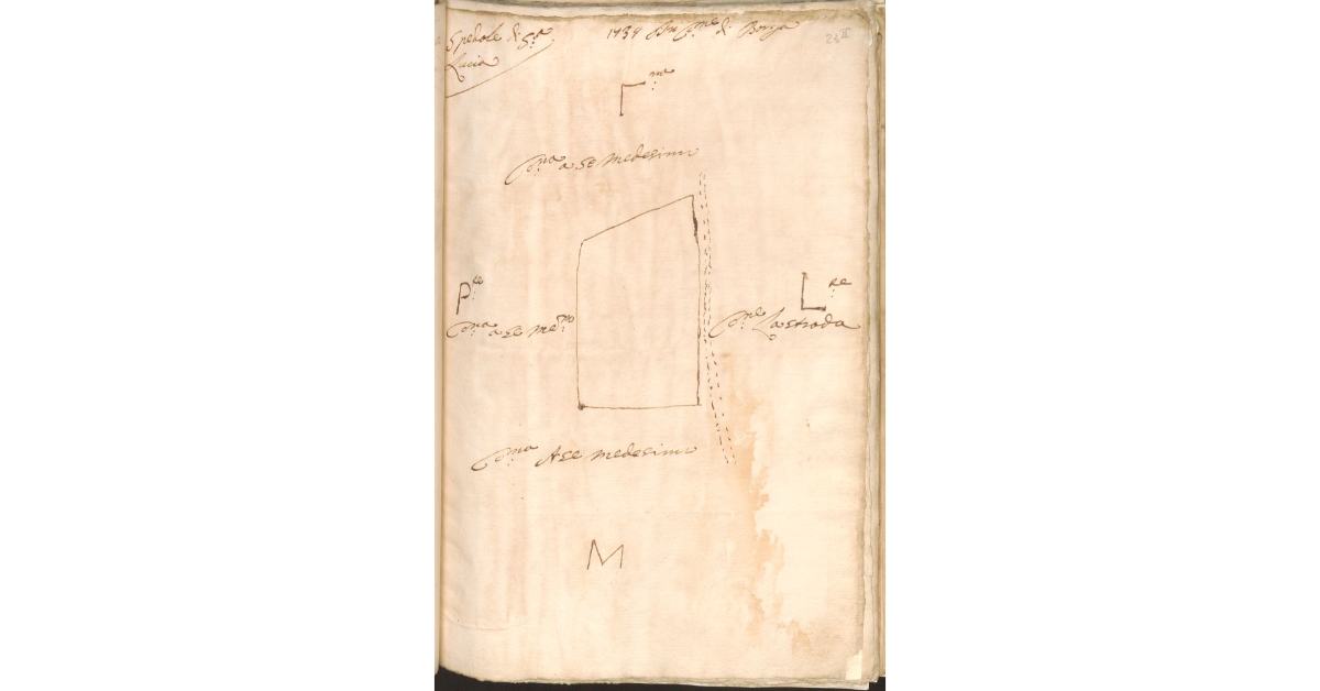 [Appezzamento di terreno appartenenteallo Spedale di S. Lucia di barga e concesso a livello a Salvatore Pierachi]