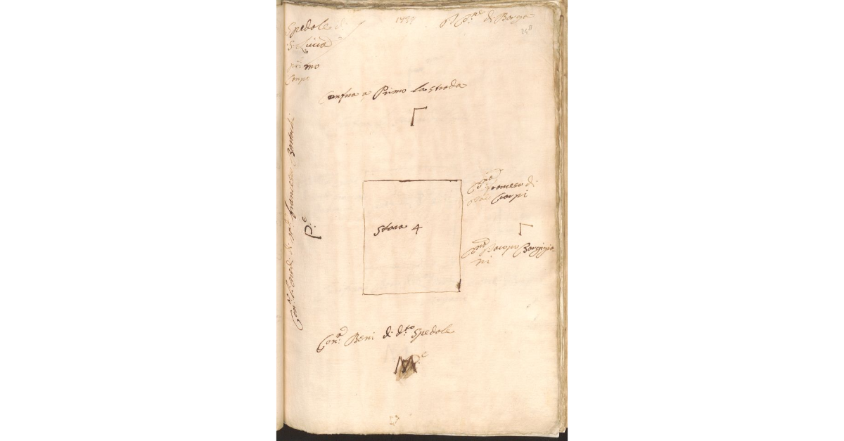 [Appezzamento di terreno appartenete allo Spedale di S. Lucia di Barga concesso a livello a Jacopo di Cristofano Nardini]