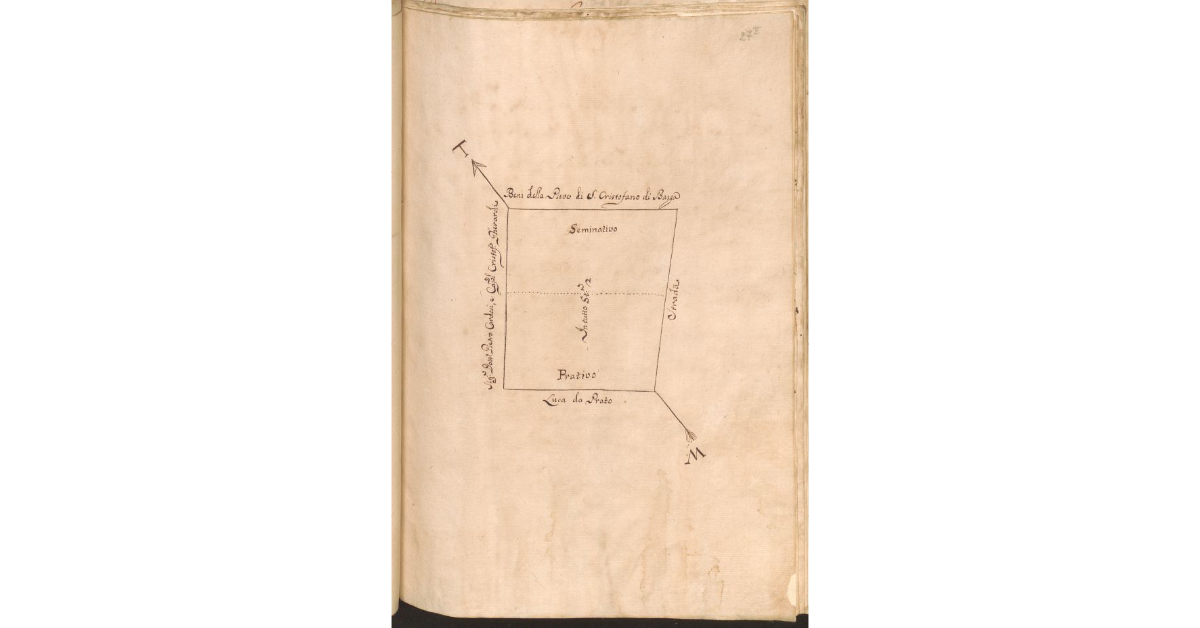 [Appezzamento di terreno appartenete allo Spedale di S. Lucia di Barga concesso a livello a Francesco di Orazio Bertacchi]