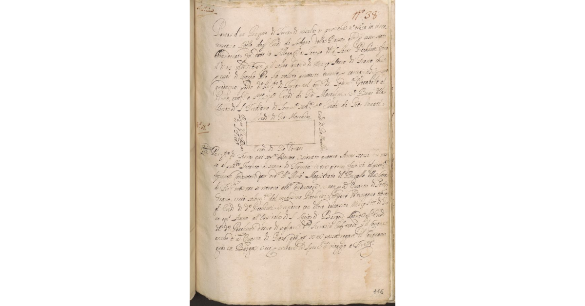 [Appezzamento di terreno appartente allo Spedale di S. Lucia di Barga e concesso a livello agli eredi Picchietti]