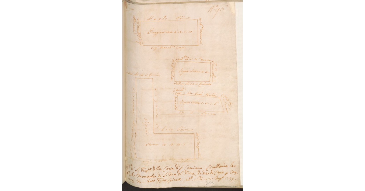 [Appezzamenti di terreno concessi a livello alle RR. Monache di S. Maria del Fiore dallo Spedale di S. Francesco di S. Casciano]