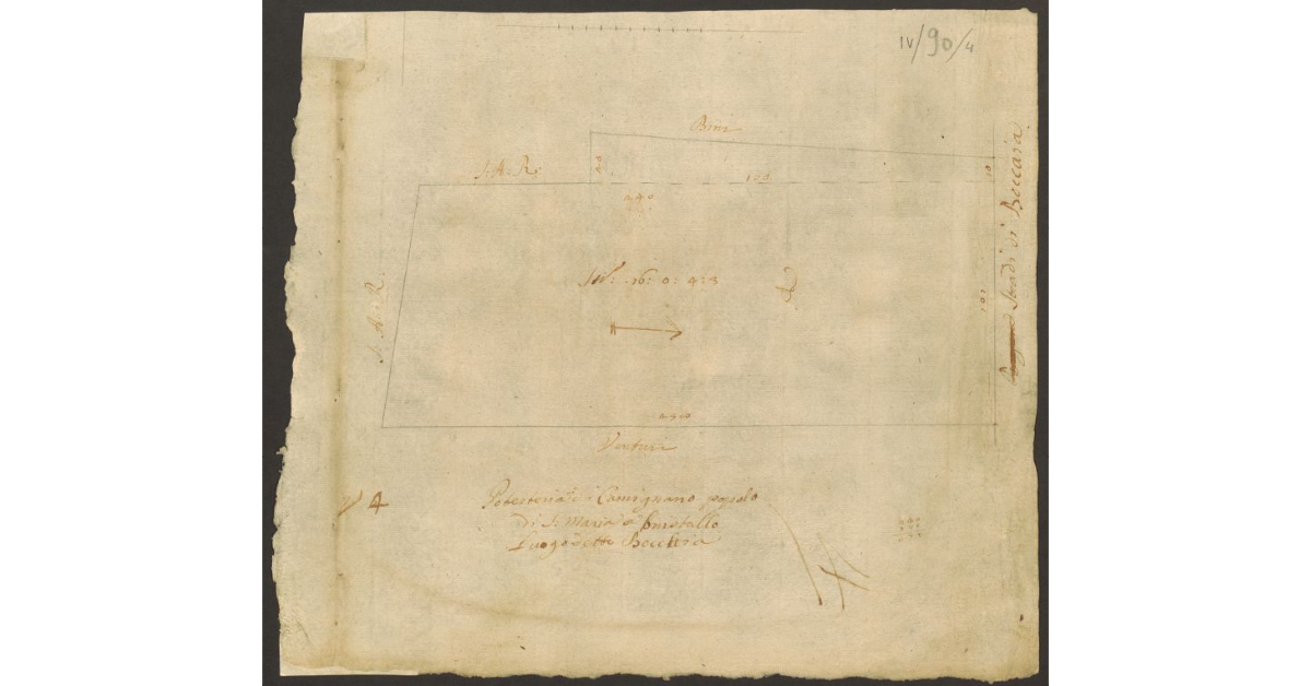 [Appezzamento di terreno posto in Bogaia di proprietà dello Spedale del Ceppo di Carmignano]