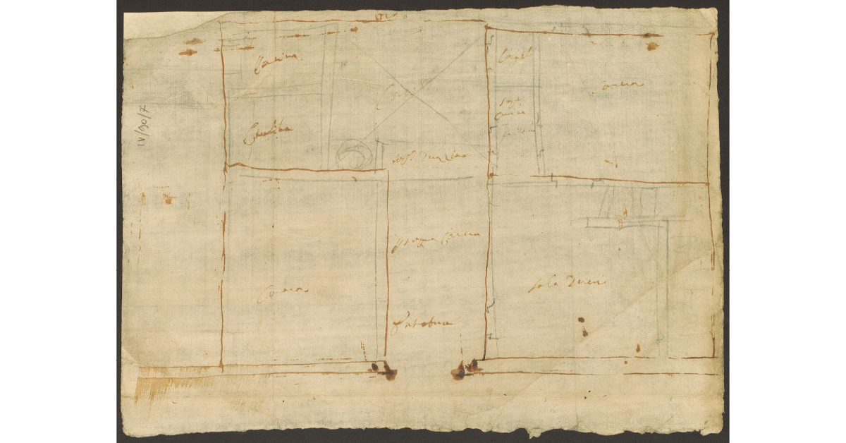 [Pianta di un edificio dello Spedale del Ceppo di Carmignano]