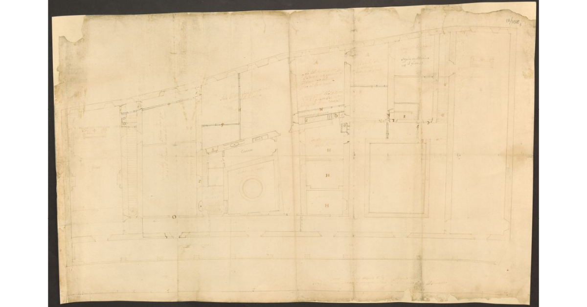 [Pianta dell'edificio dello Spedale di Cortona]