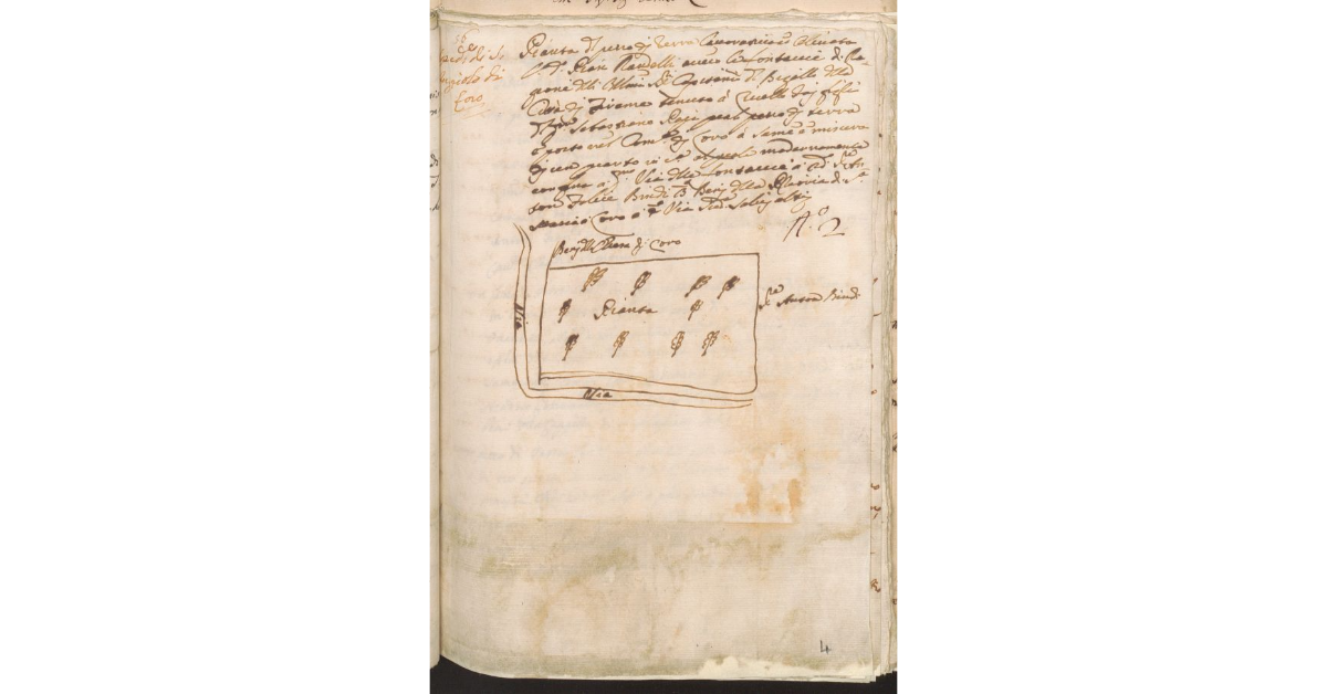 [Appezzamento di terreno lavorativo olivato concesso a livello ai figli di Sebastiano Papi dai Capitani del Bigallo]