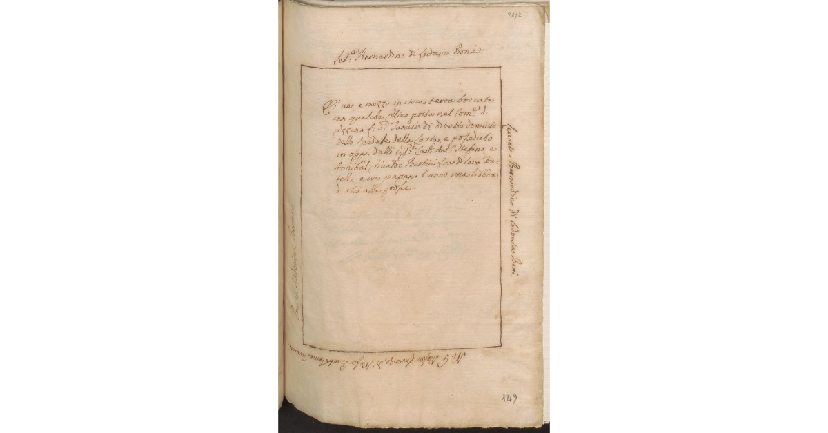 [Appezzamento di terreno boschivo posto nel comune di Uzzano in località Tanaia, posseduto dai sig.ri Bertini]