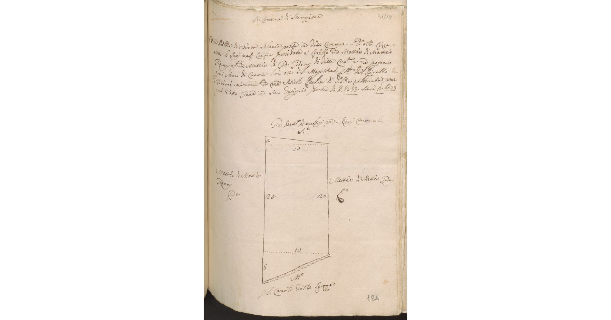 [Appezzamento di terreno boschivo posto nel comune di Stazzema lungo il canale Lezza, di proprietà del Magistrato del Bigallo e tenuto a livello dai Gianni]
