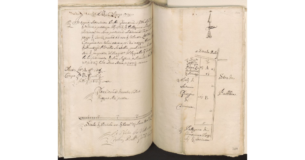 [Appezzamento di terreno posto in Seravezza tenuto a livello da Pellegrino Maggi su concessione dello Spedale di S. Jacopo e Filippo]