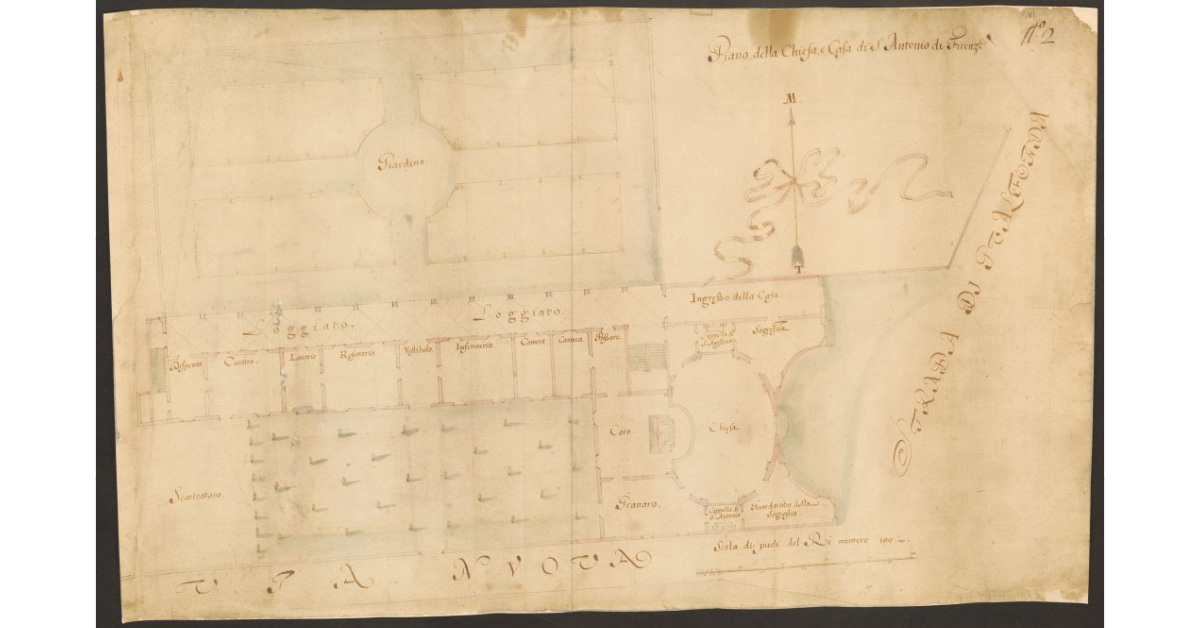 Piano della Chiesa, e Casa di S. Antonio di Firenze