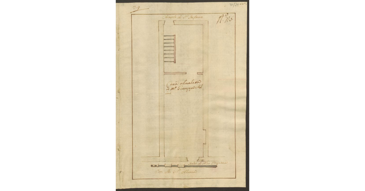 [Pianta della casa concessa a livello a Giuseppe Bellini]