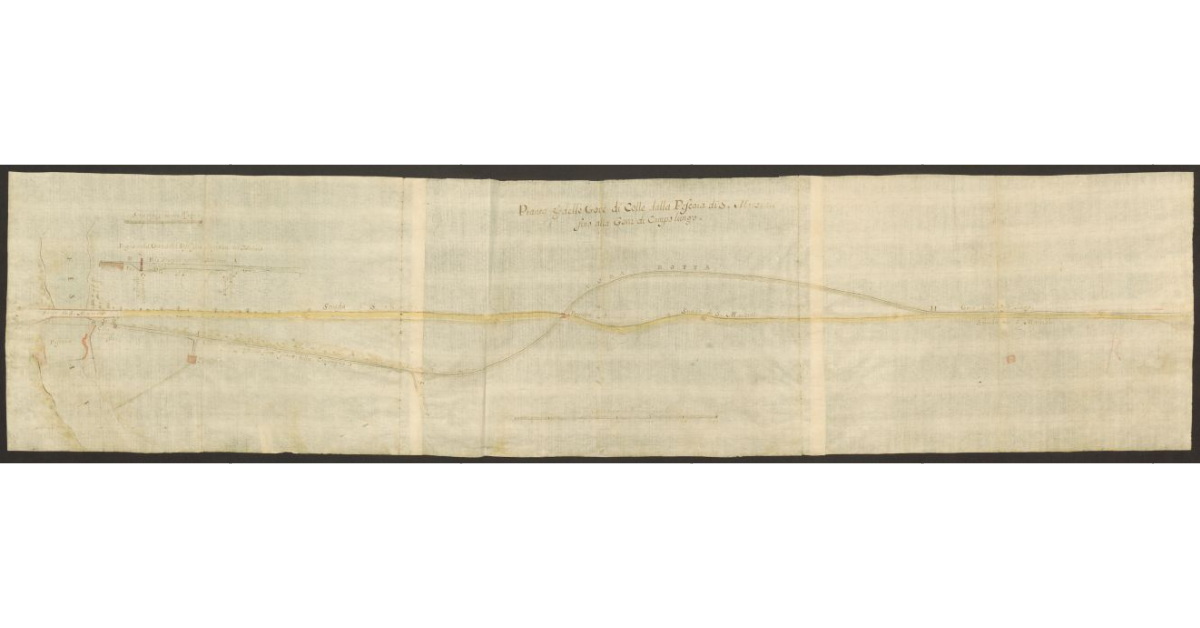 Pianta delle Gore di Colle, dalla Pescaia di S. Marziale fino alla Gora di Campo lungo