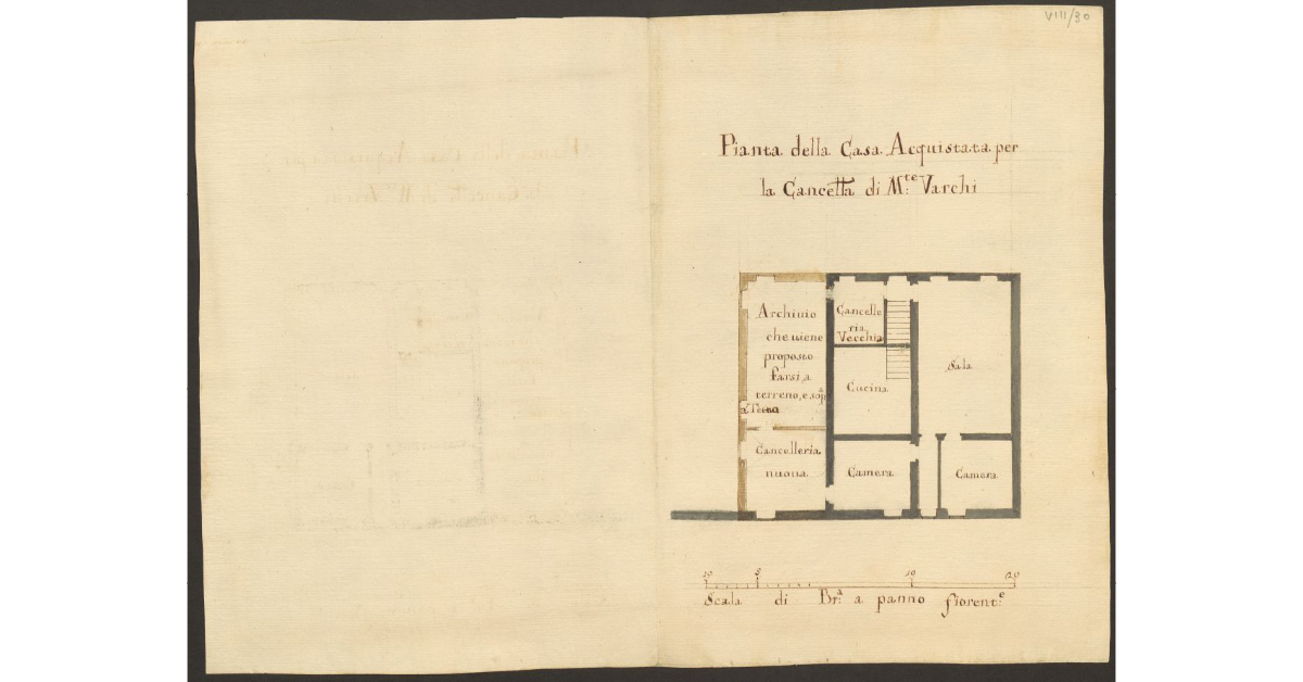 Pianta della Casa Acquistata per la Cancelleria di Monte Varchi