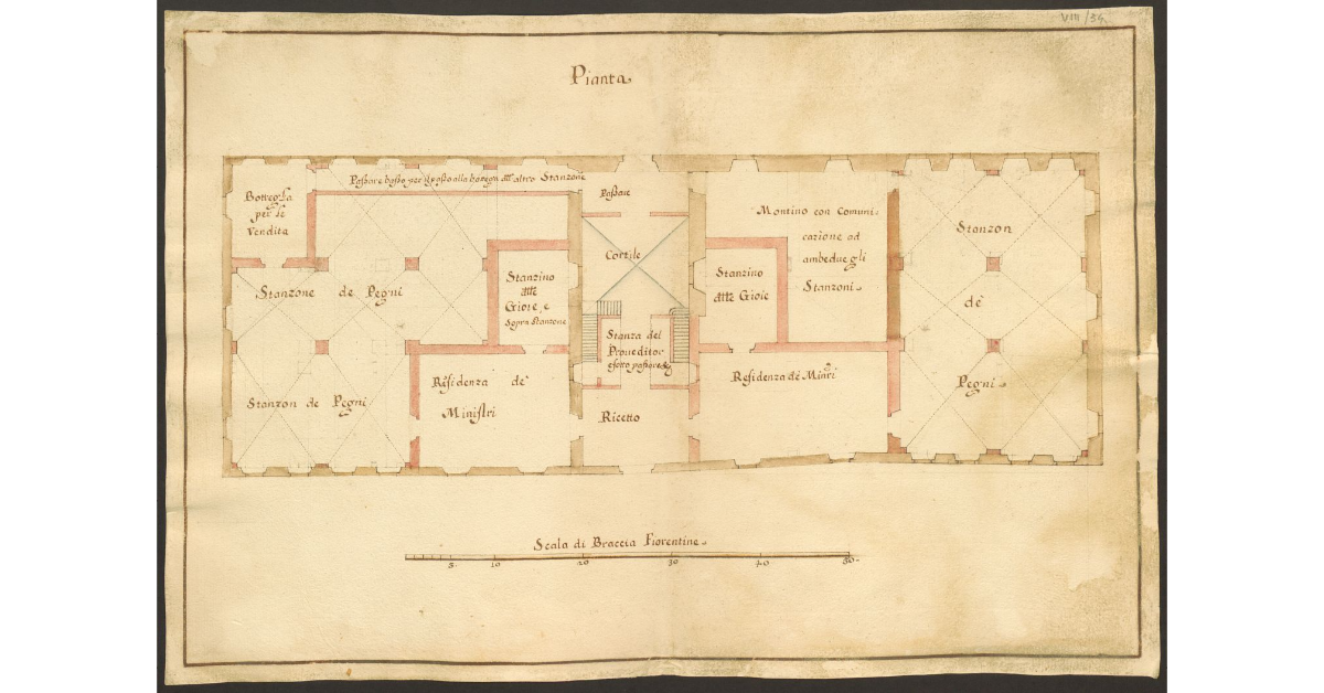 [Pianta del palazzo del Monte dei Pegni]