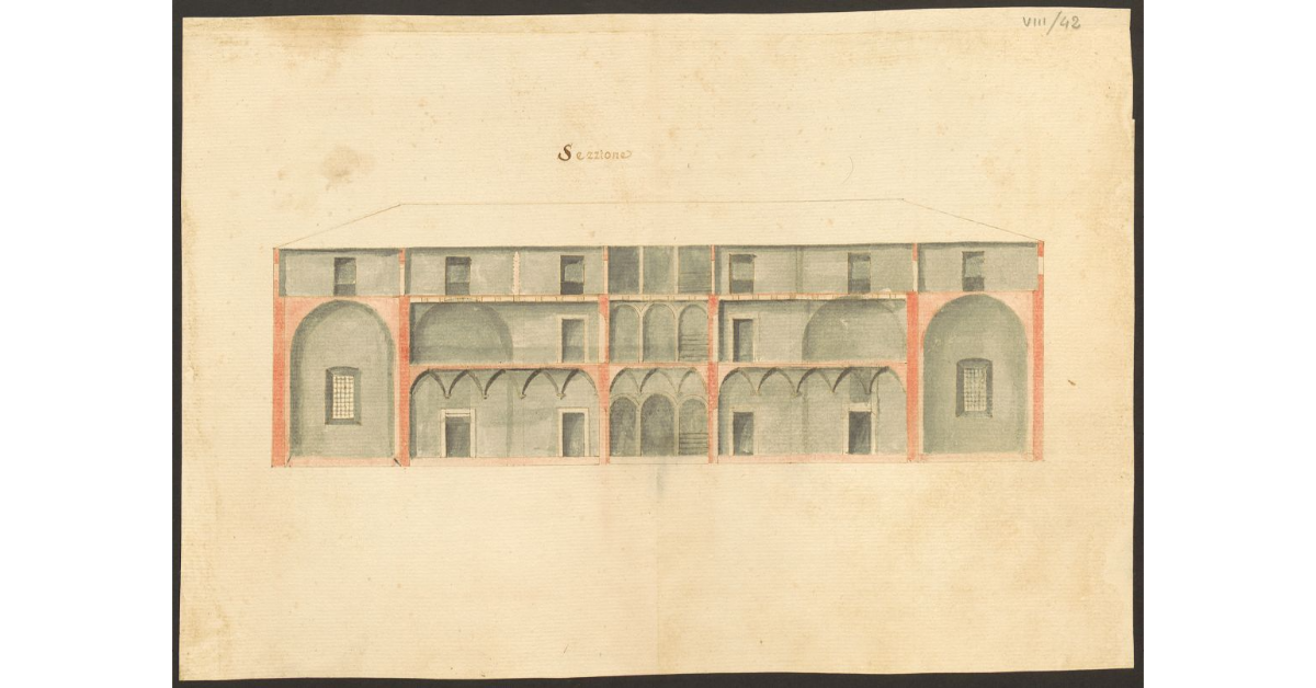 [Sezione del palazzo del Monte dei Pegni]