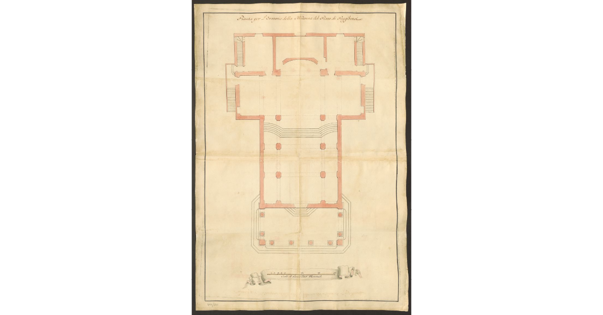 Pianta per L'Oratorio della Madonna del Piano di Poggibonsi