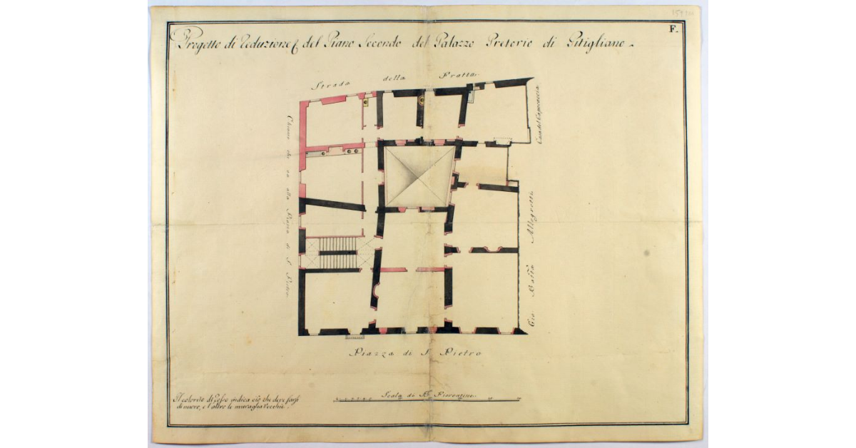 Progetto di Reduzione del Piano Secondo del Palzzo Pretorio di Pitigliano