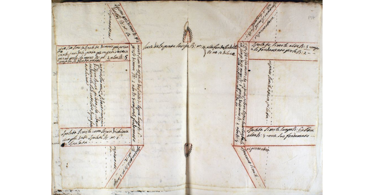 [Pianta del ponte da costruirsi sul fosso del Porticciolo a Castiglione della Pescaia]