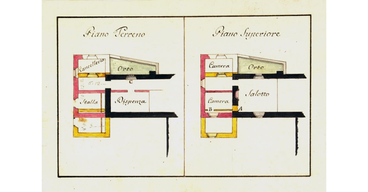 [Pianta del Palazzo Pretorio di Roccastrada con una aggiunta da farsi al medesimo]