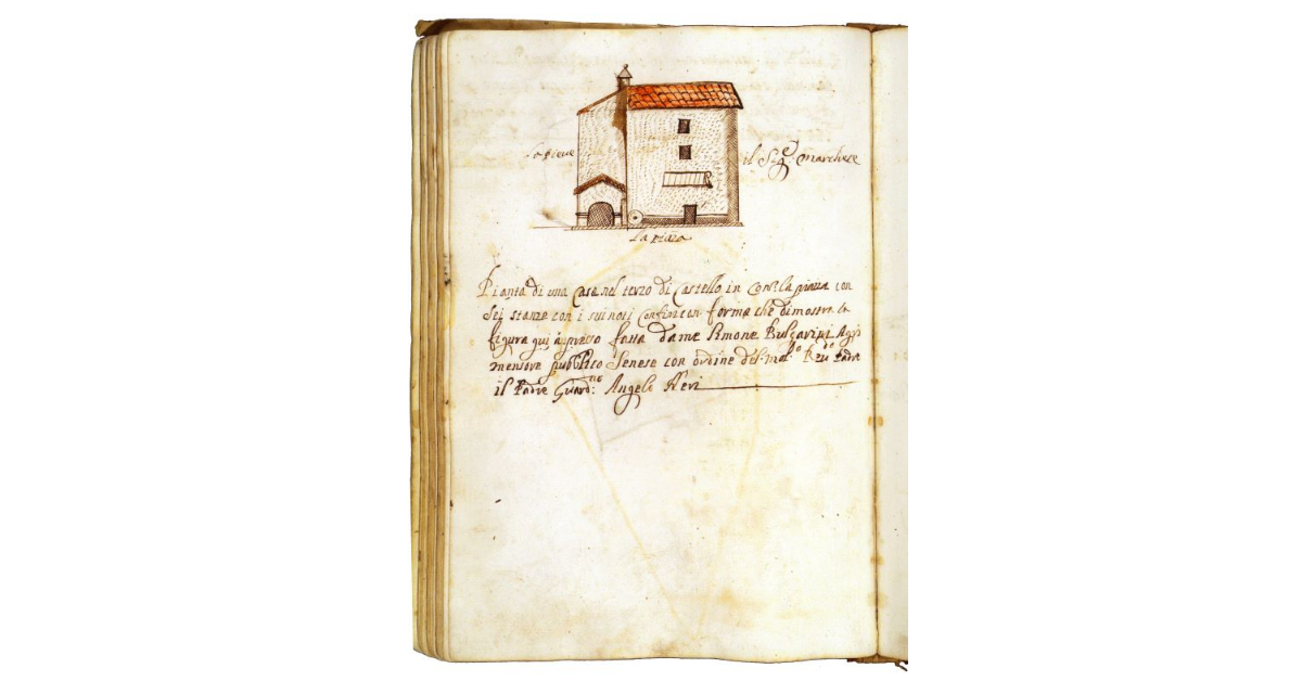 [Casa situata nel terzo di Castello in contrada "la Piazza"]