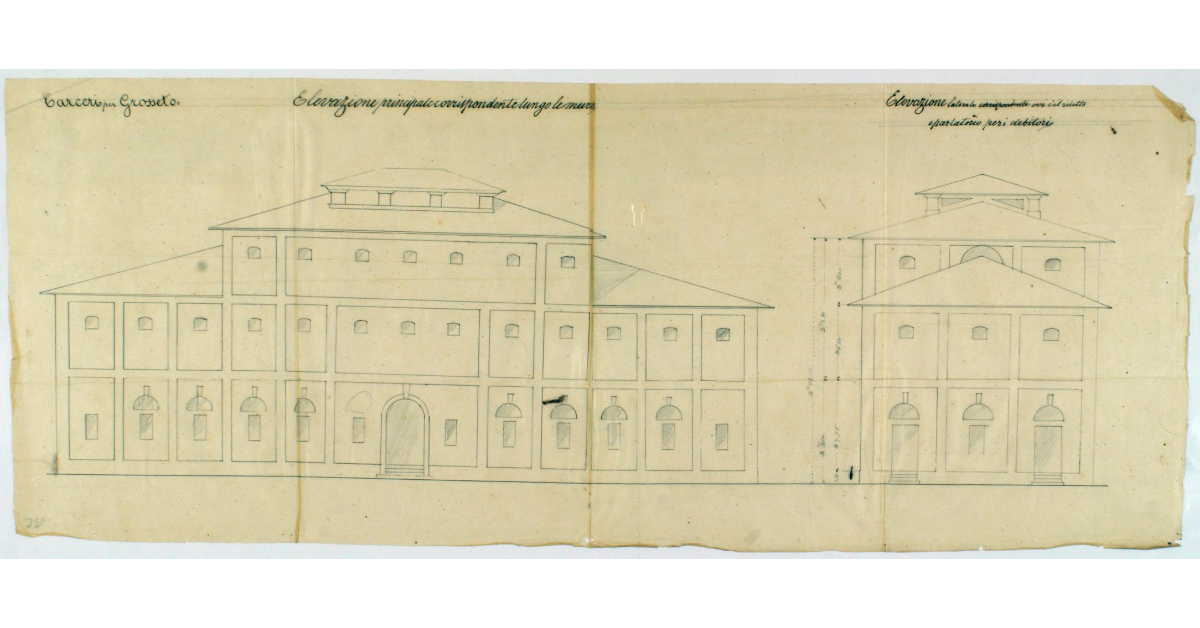 [Elevazioni dell'edificio carcerario di Grosseto]