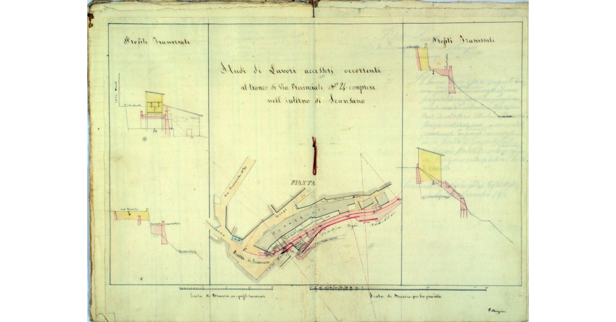 Studi di Lavori accessori occorrenti al tronco di Via Provinciale N° 24 compresa nell'interno di Scansano