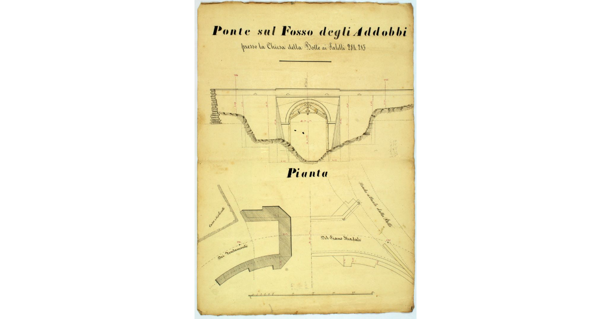 Ponte sul Fosso degli Addobbi presso la Chiesa della Botte ai Paletti 284. 285