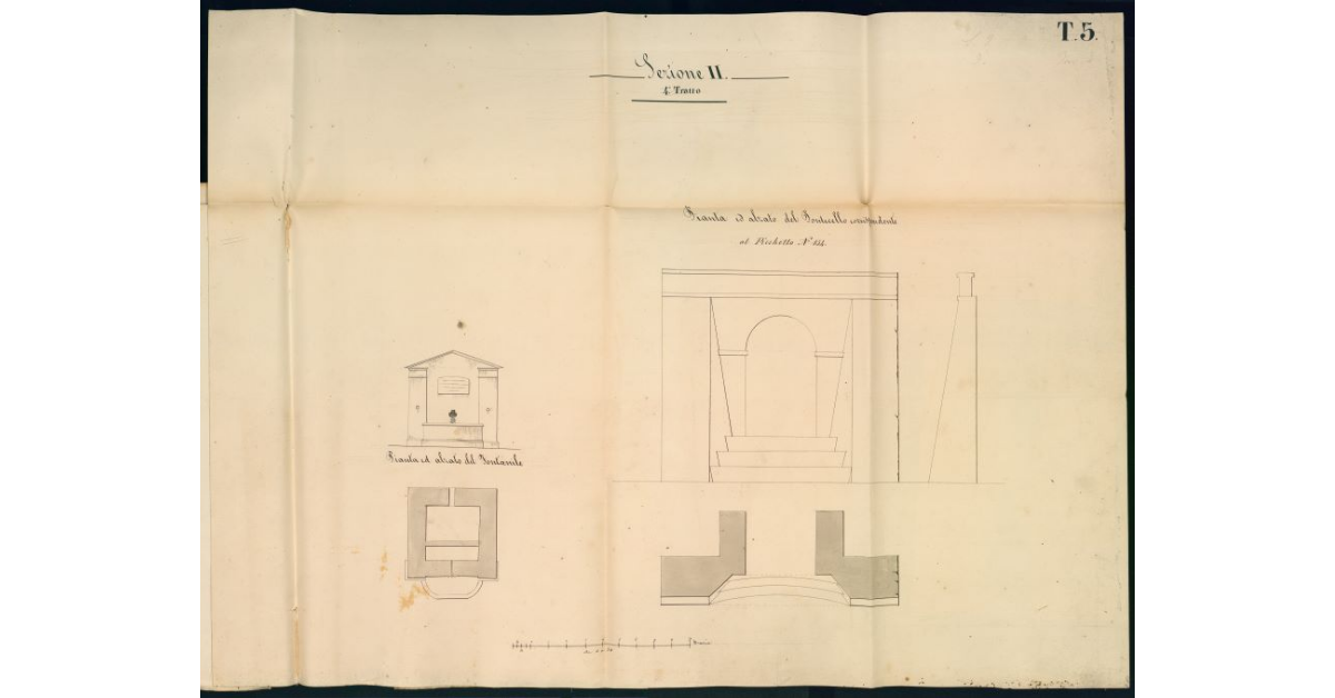 [Progetto per la realizzazione di un ponte e di un fontanile lungo il tratto della strada provinciale n. 22 compreso fra il torrente Stellata e il fiume Fiora]
