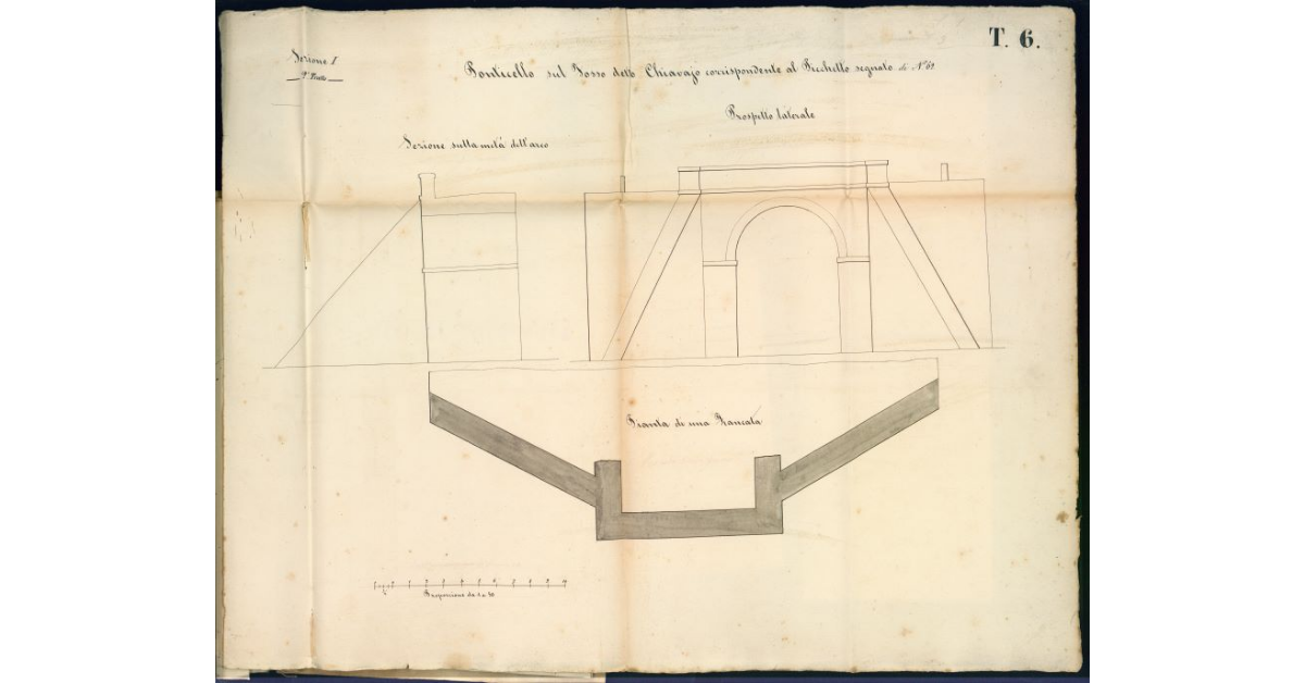 Ponticello sul Fosso detto Chiavajo corrispondente al Picchetto segnato di N° 62
