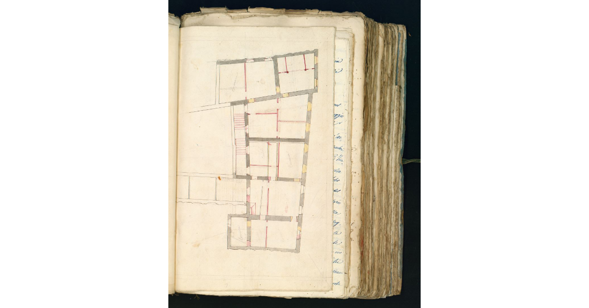 [Progetto per la realizzazione di un nuovo archivio della Cancelleria, di nuovi uffici e quartieri nel palazzo comunale di Pitigliano]