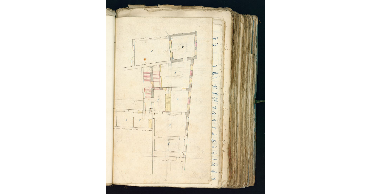 [Progetto per la realizzazione di un nuovo archivio della Cancelleria, di nuovi uffici e quartieri nel palazzo comunale di Pitigliano]